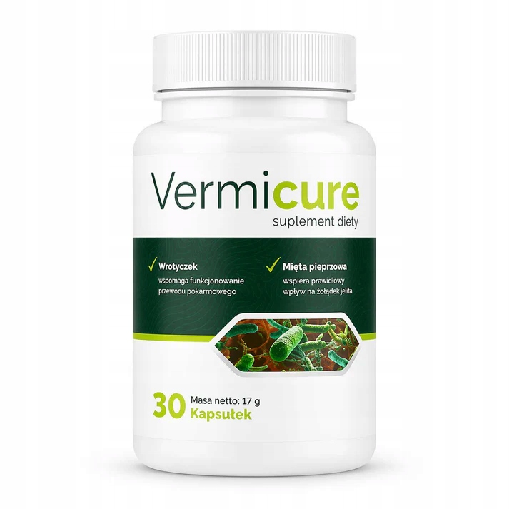 Vermicure 30 Kapsułek — suplement diety wspierający układ pokarmowy